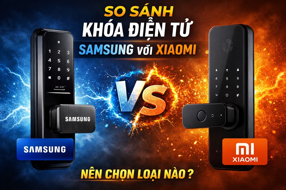 So sánh khóa điện tử Samsung với Xiaomi